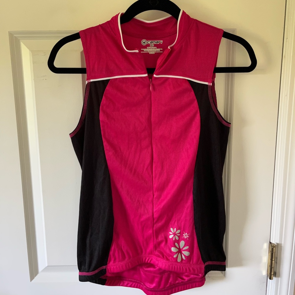 Canari Pink & Black 1/2 Zip Cycling Jersey